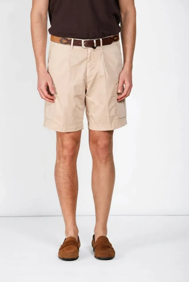 Mason's Cargo bermudashorts beige relaxed gabardin
