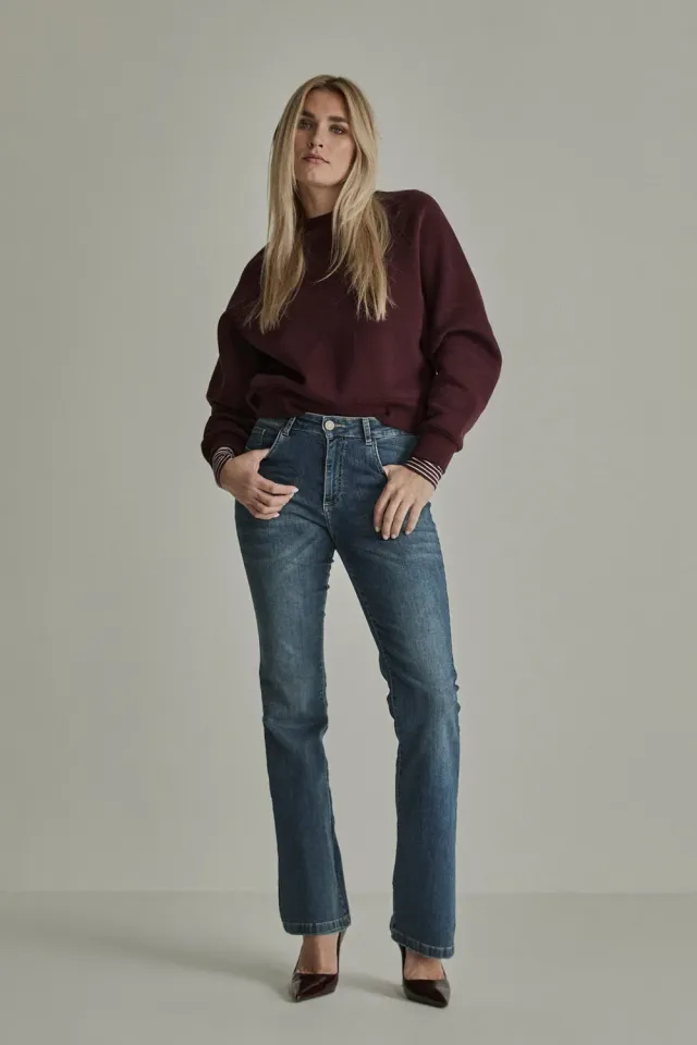 Para Mi Jade jeans Used Air Blue high waist flare