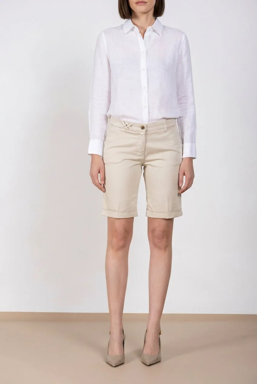 Mason's New York chino shorts stucco satin slim