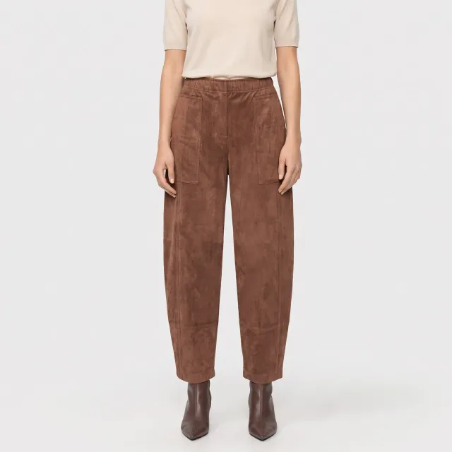 MAC Jeans Tilda worker bukser brun velour