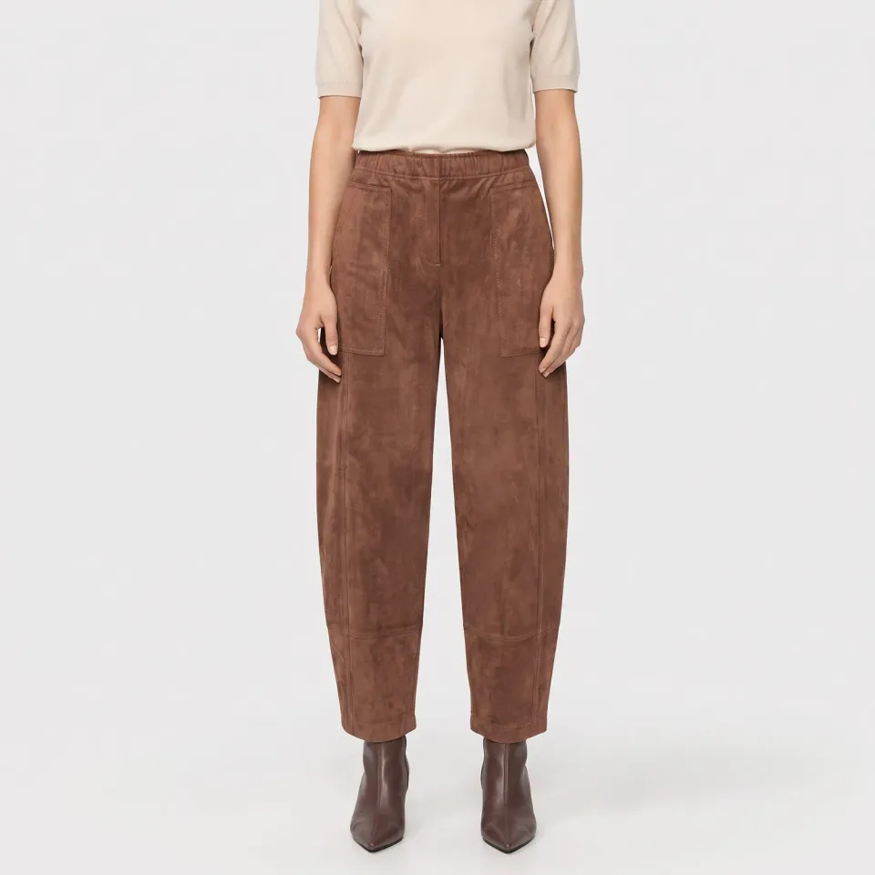 MAC Jeans Tilda worker bukser brun velour