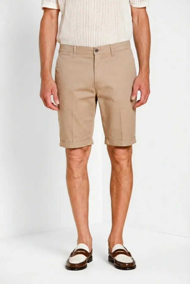 Mason's London chino-bermuda beige stretch regular