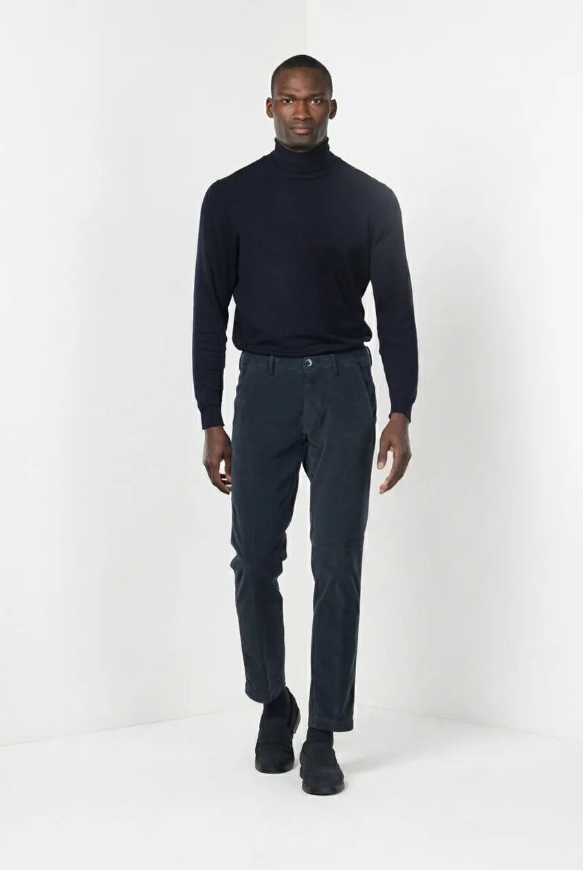 Mason's Torino chino midnatsblå fløjl slim