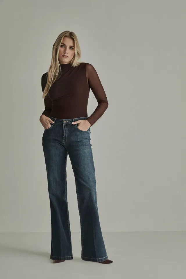 Para Mi Jeans Eve denimbukser old blue høj talje