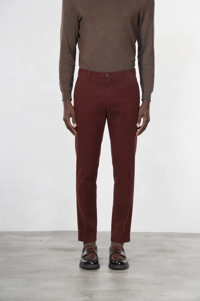 Mason's Milano chino bukser mørkerød extra slim