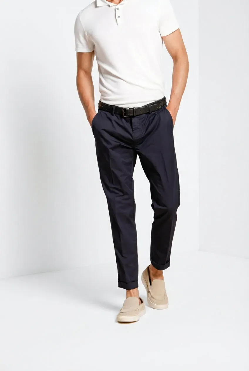 Mason's Milano chino bukser natblå extra slim fit