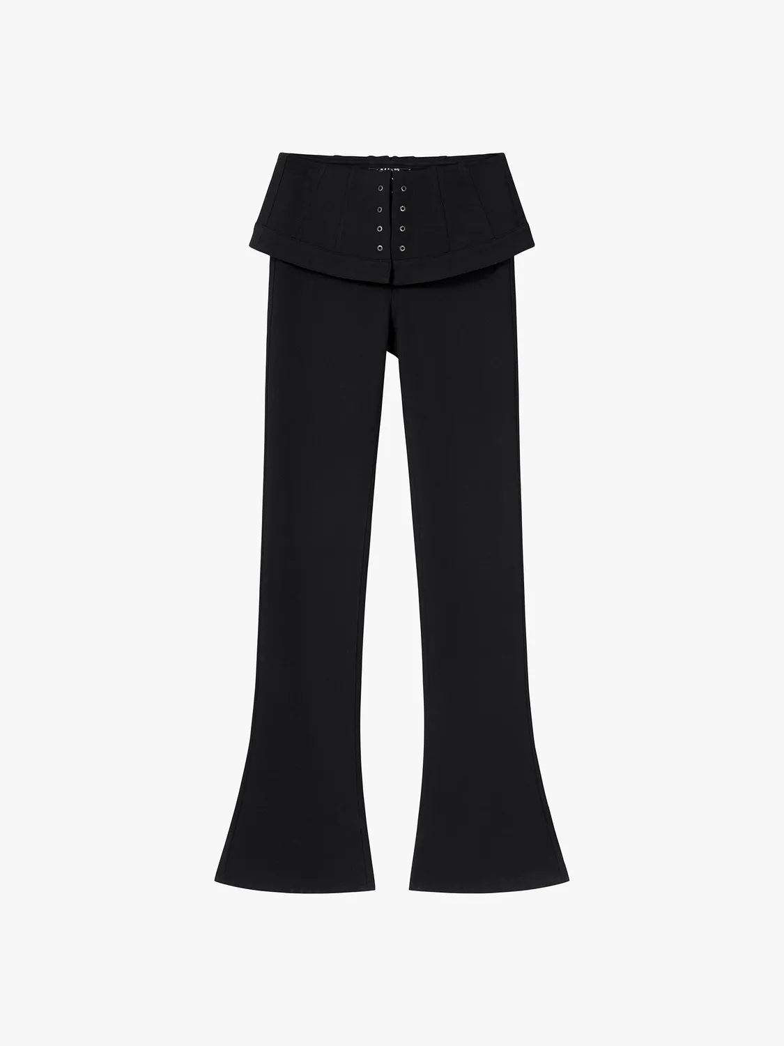Miss Sixty flare bukser sort korsettalje