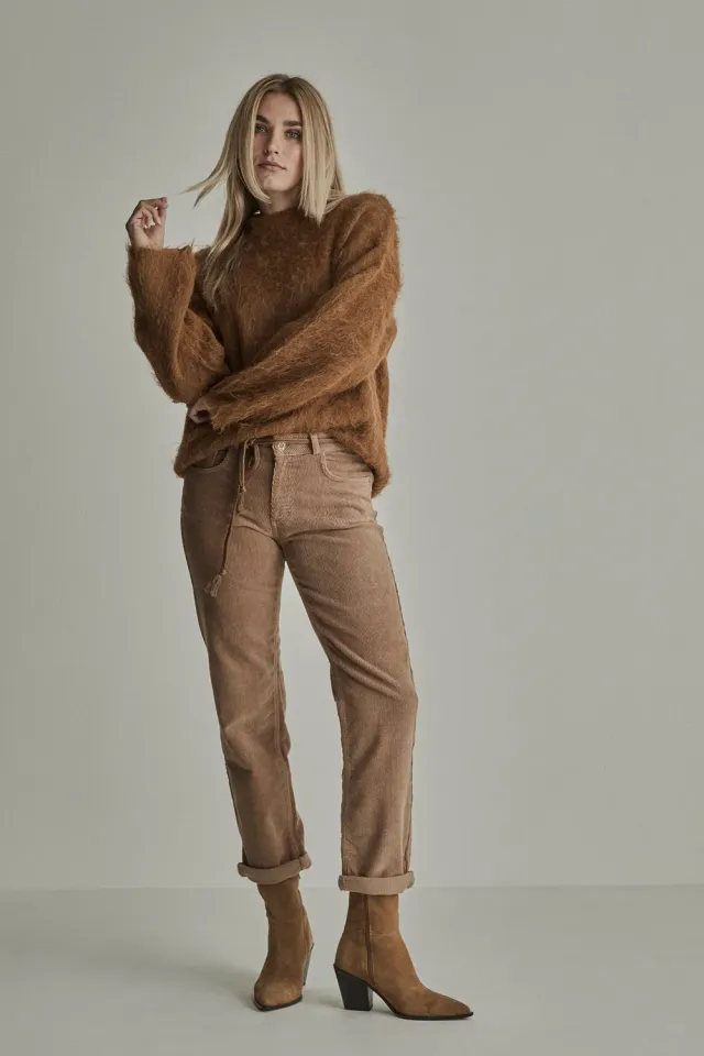 Para Mi Bobby Vintage Corduroy bukser camel loose