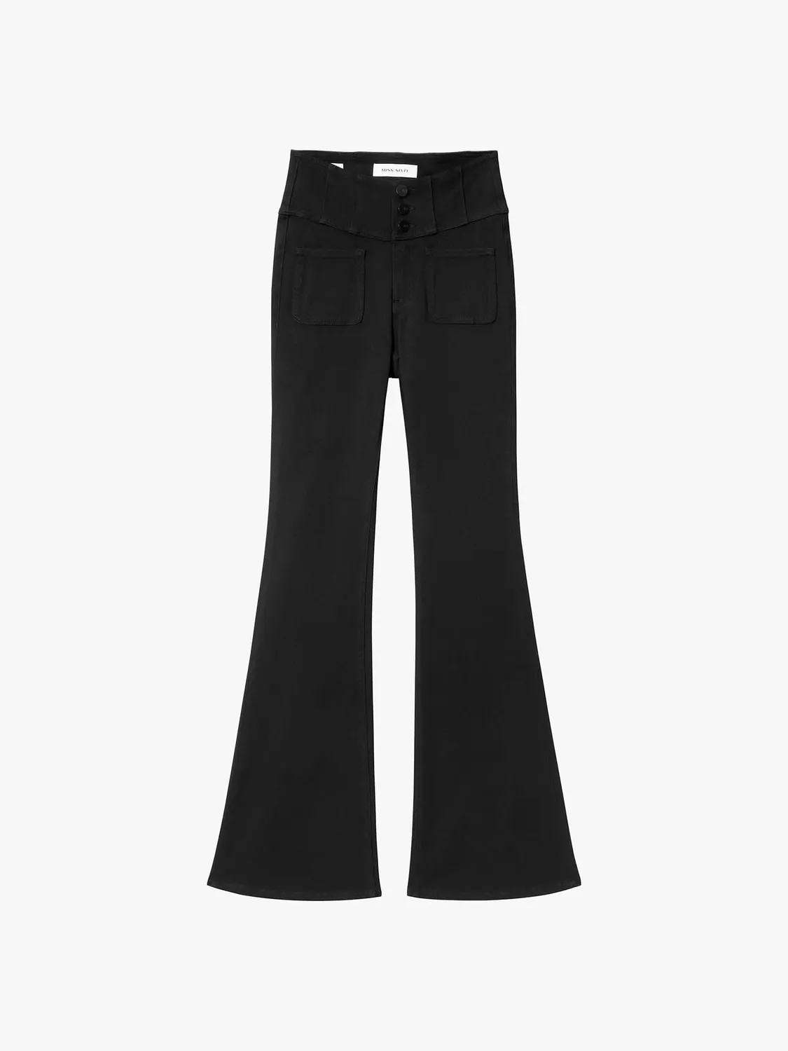 Miss Sixty Glenda Plus 5 flare jeans sort V-talje