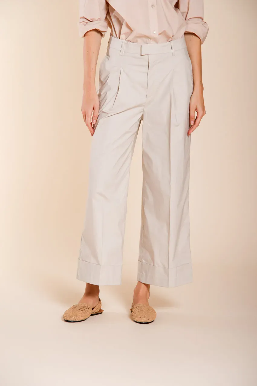 Mason's New York Wide dame chino bukser lysebeige wide leg