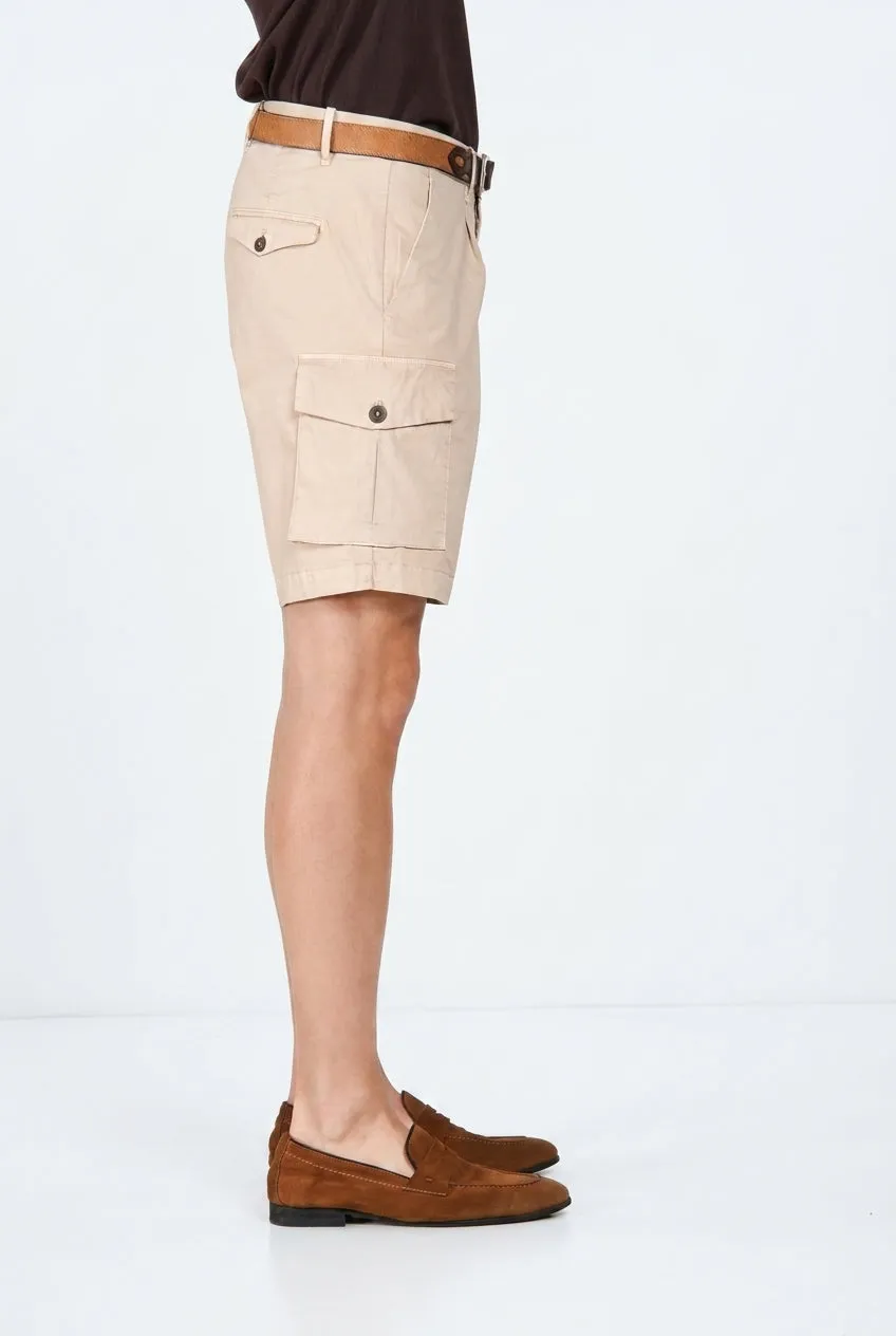 Mason's Cargo bermudashorts beige relaxed gabardin