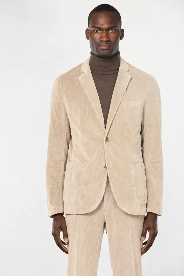Mason's Tiziano blazer fløjl lysebeige regular