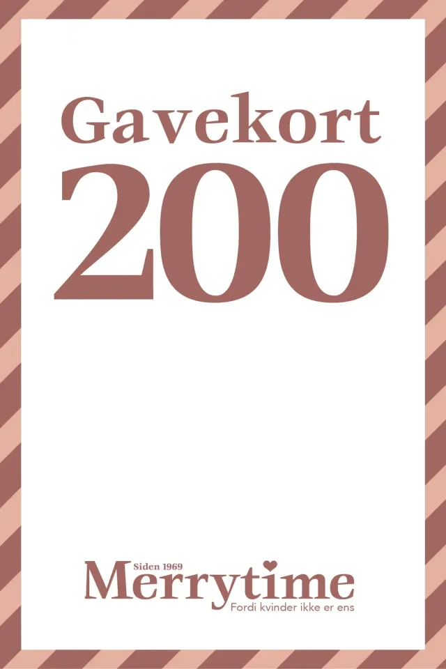 Merrytime gavekort 200 kr email