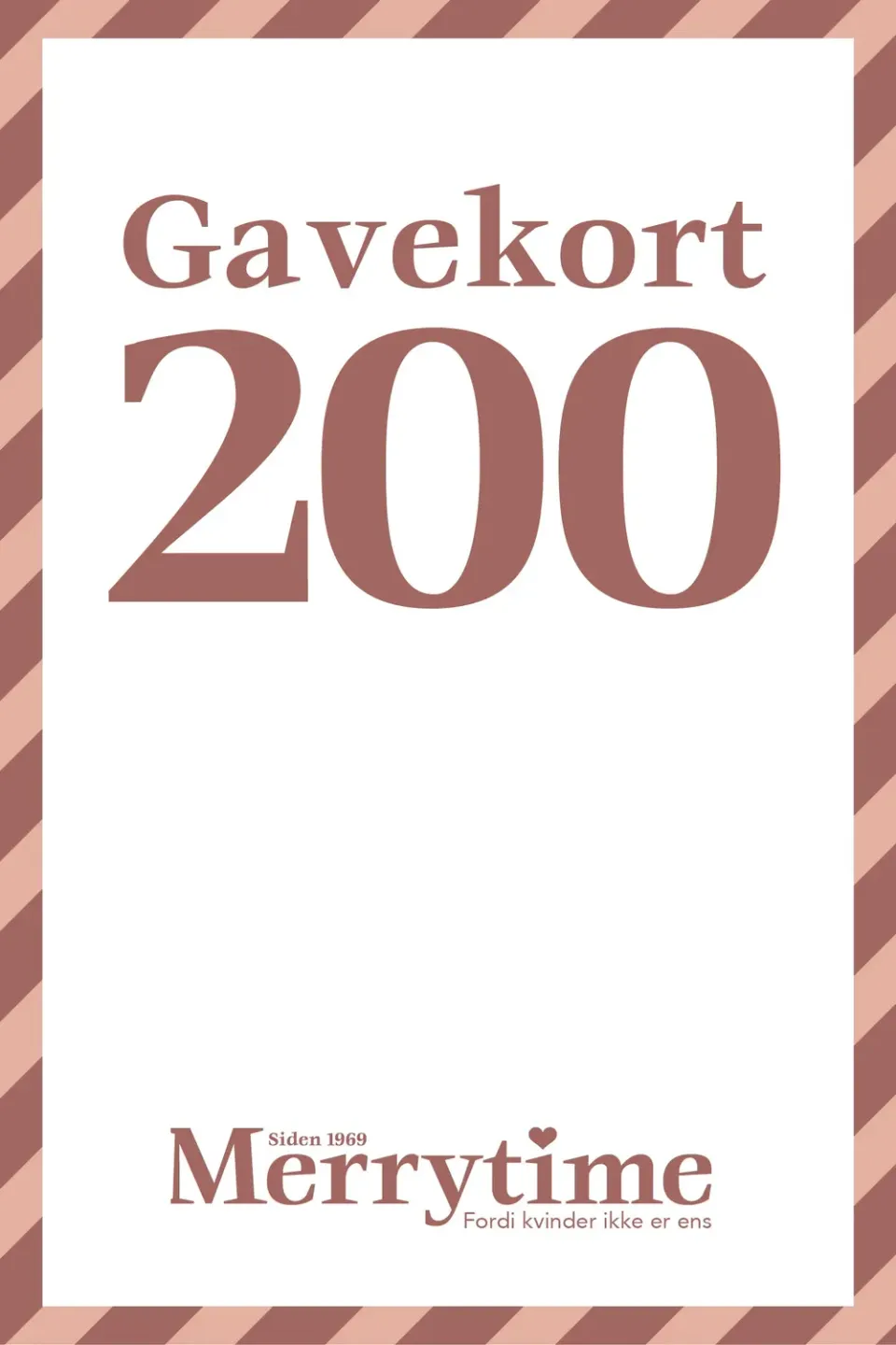 Merrytime gavekort 200 kr email