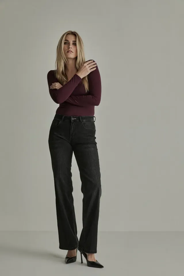Para Mi Jeans Eve jeans Used Black wide