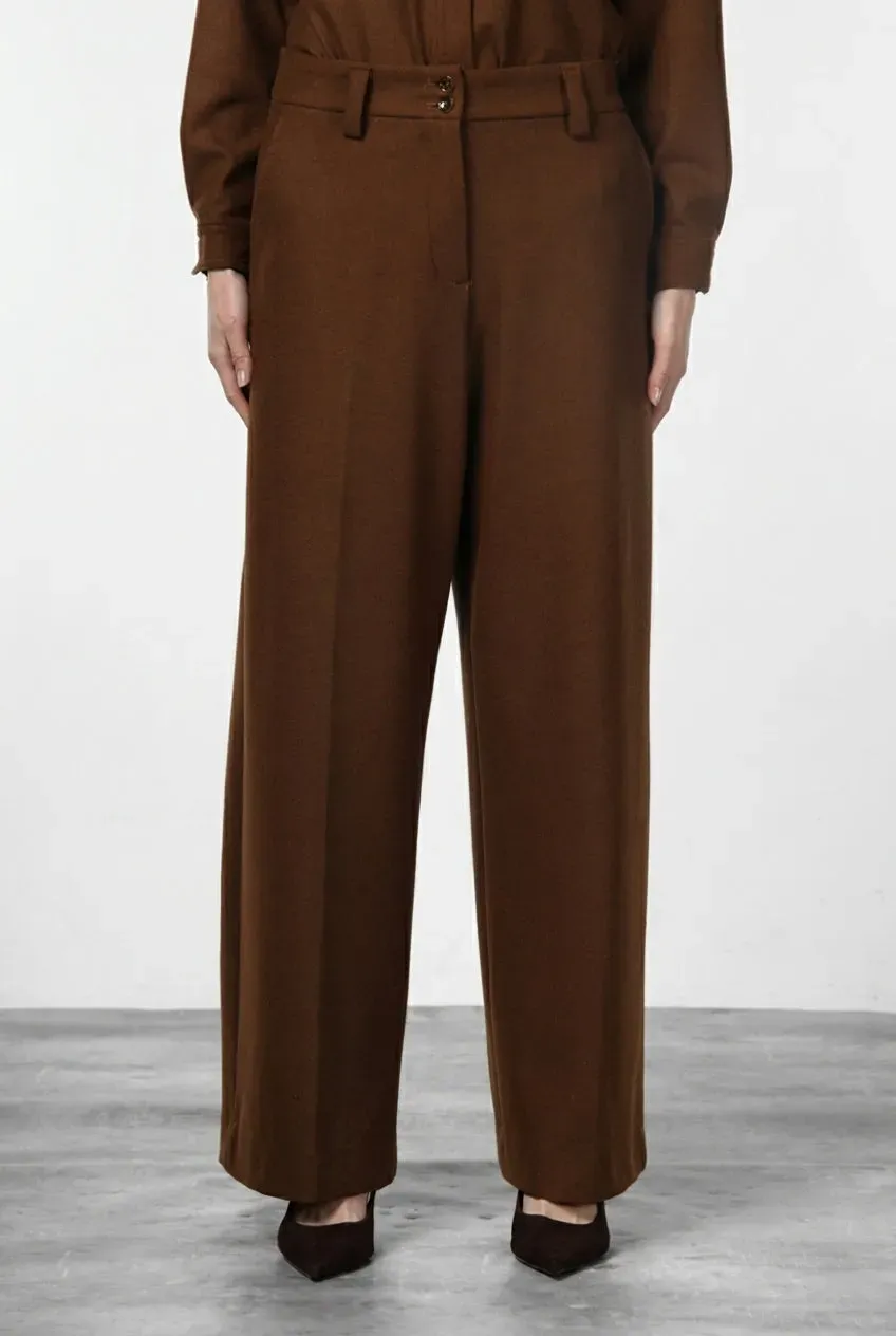 Mason's New York Wide Elax chino lysebrun wide leg dame