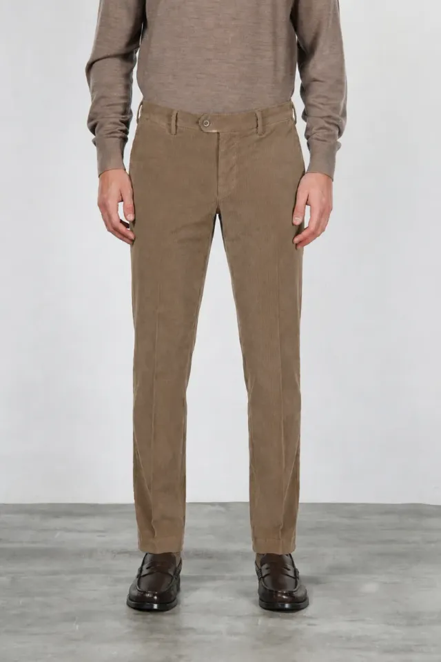 Mason's New York chinos taupe regular fit fløjl