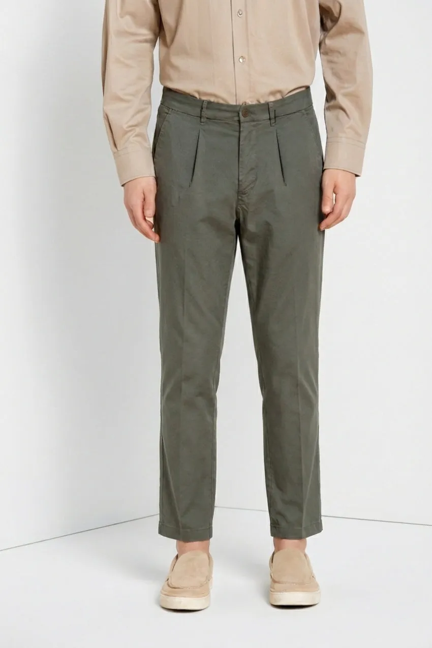 Mason's Pinces chinos militærgrøn relaxed gabardine