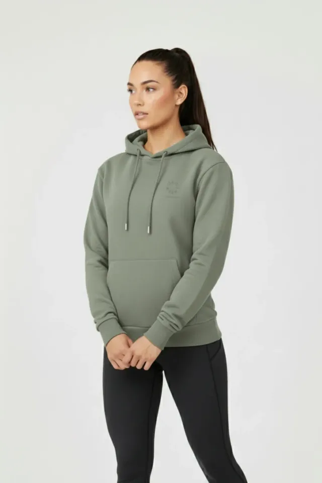 Organsk Classic hættetrøje oversize grøn