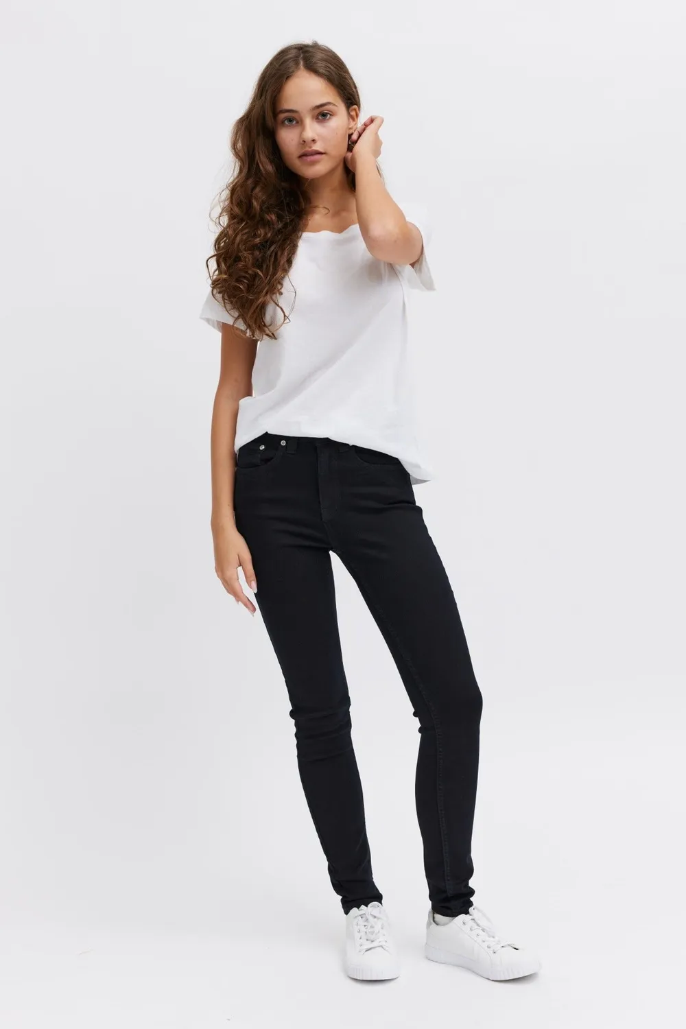 Organsk Breeze Midnight Blues skinny jeans mørkeblå stretch