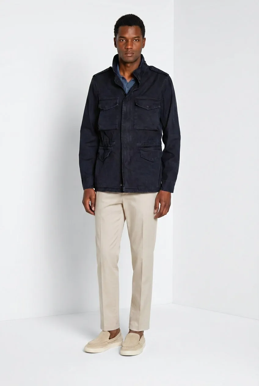 Mason's M74 field jacket natblå bomuldscanvas