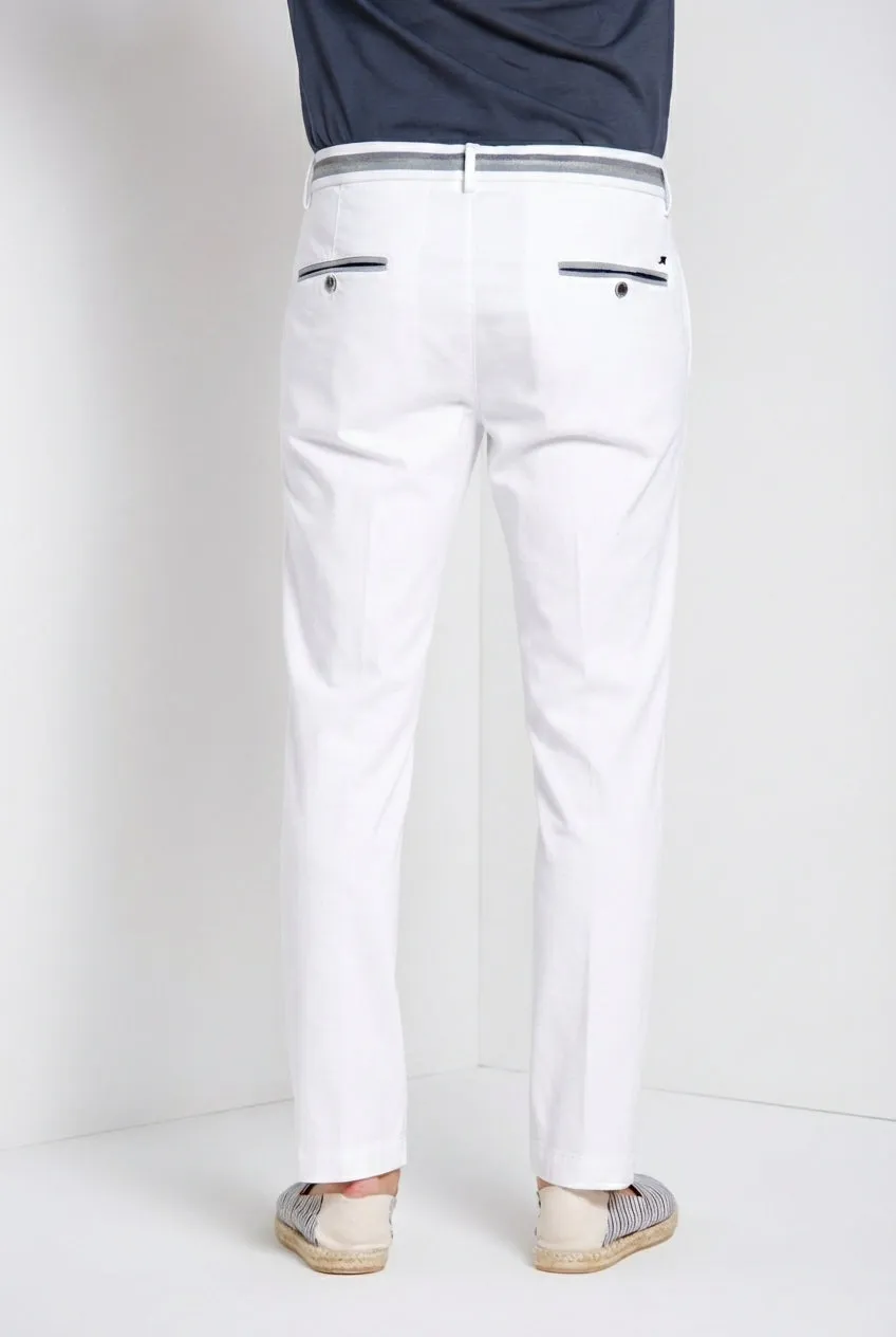 Mason's Torino Elegance chinos hvid slim stretch