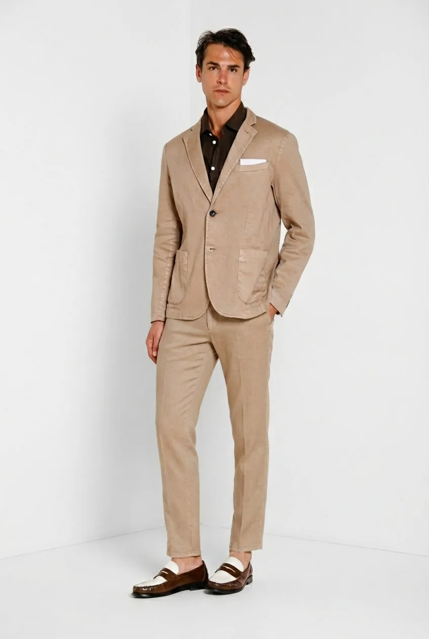 Mason's Da Vinci blazer beige hør-bomuld herre