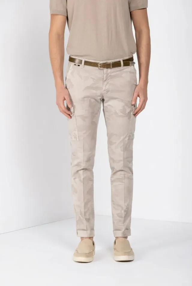 Mason's Chile cargobukser beige camouflage extra slim