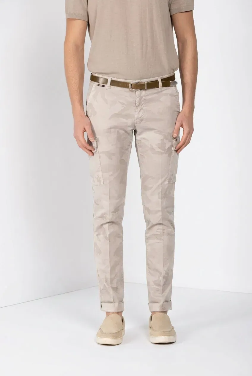 Mason's Chile cargobukser beige camouflage extra slim