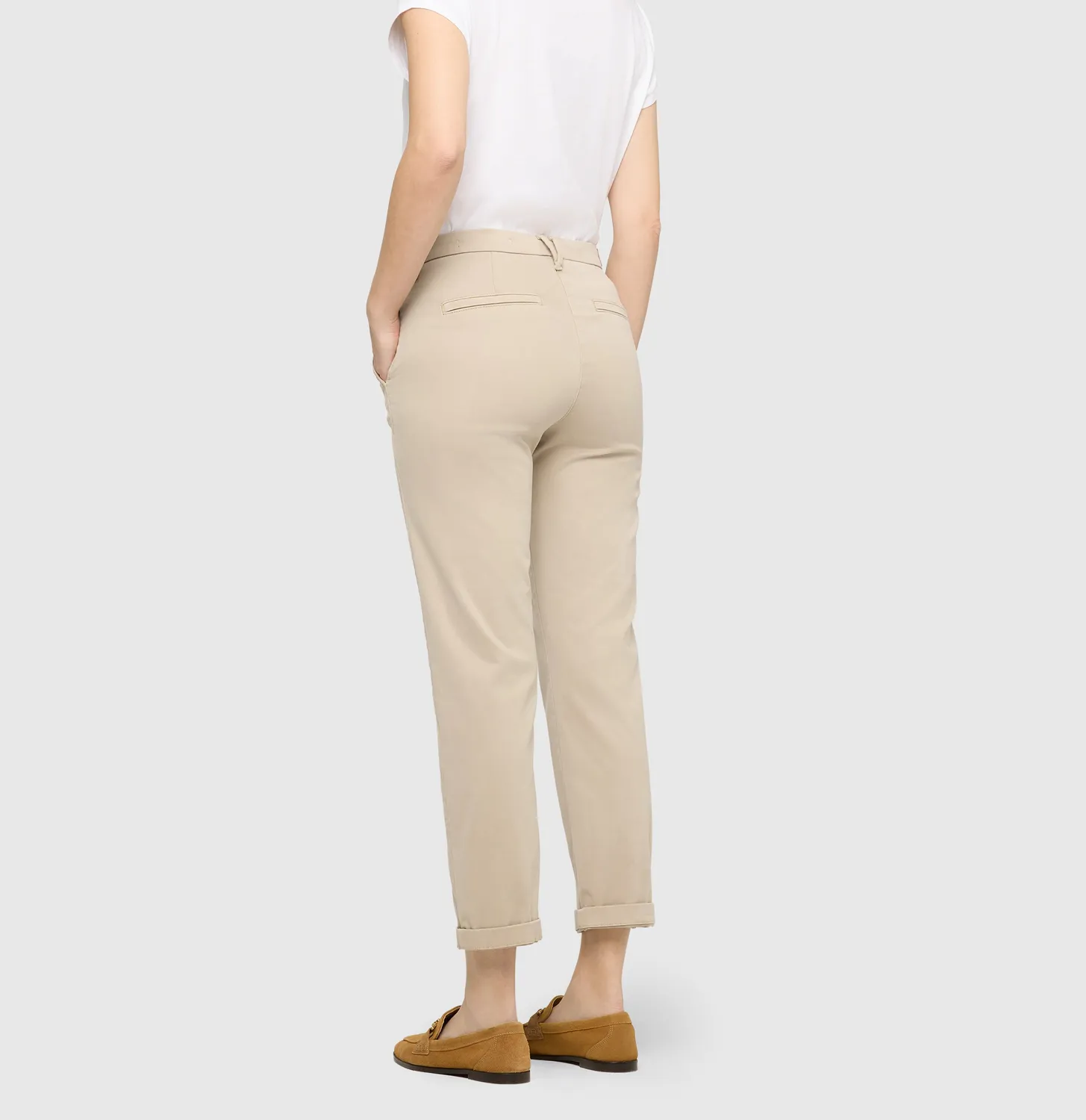 MAC Chino Turn Up 3075 chinos beige slim fit