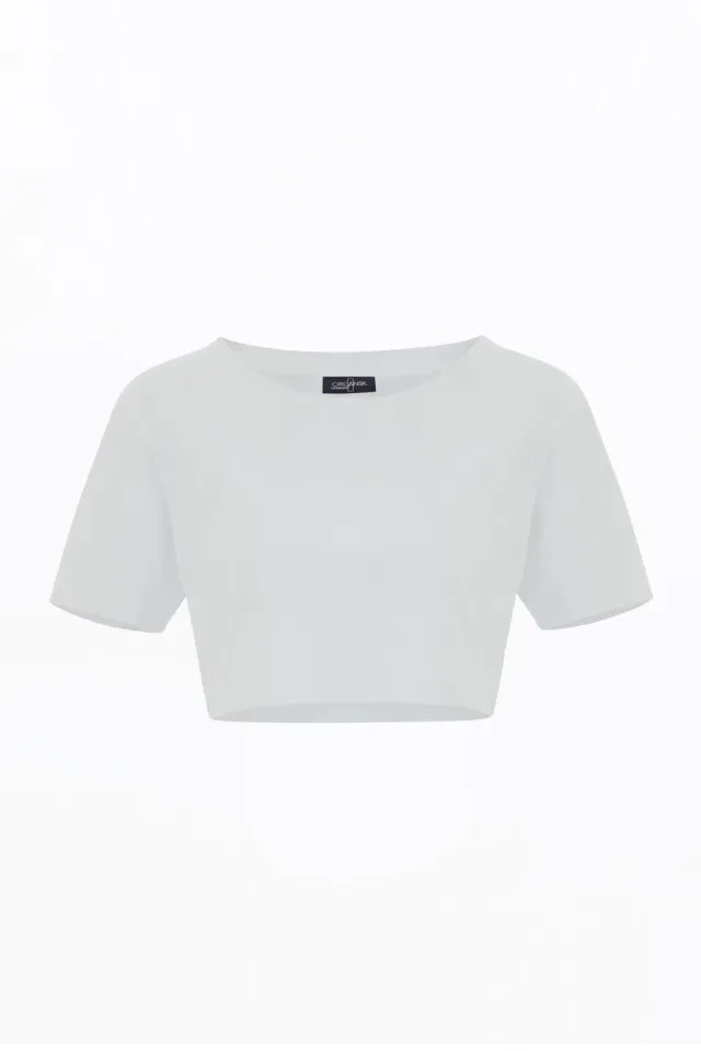 Organsk Organic Crop Top t-shirt hvid bomuld XS-XL