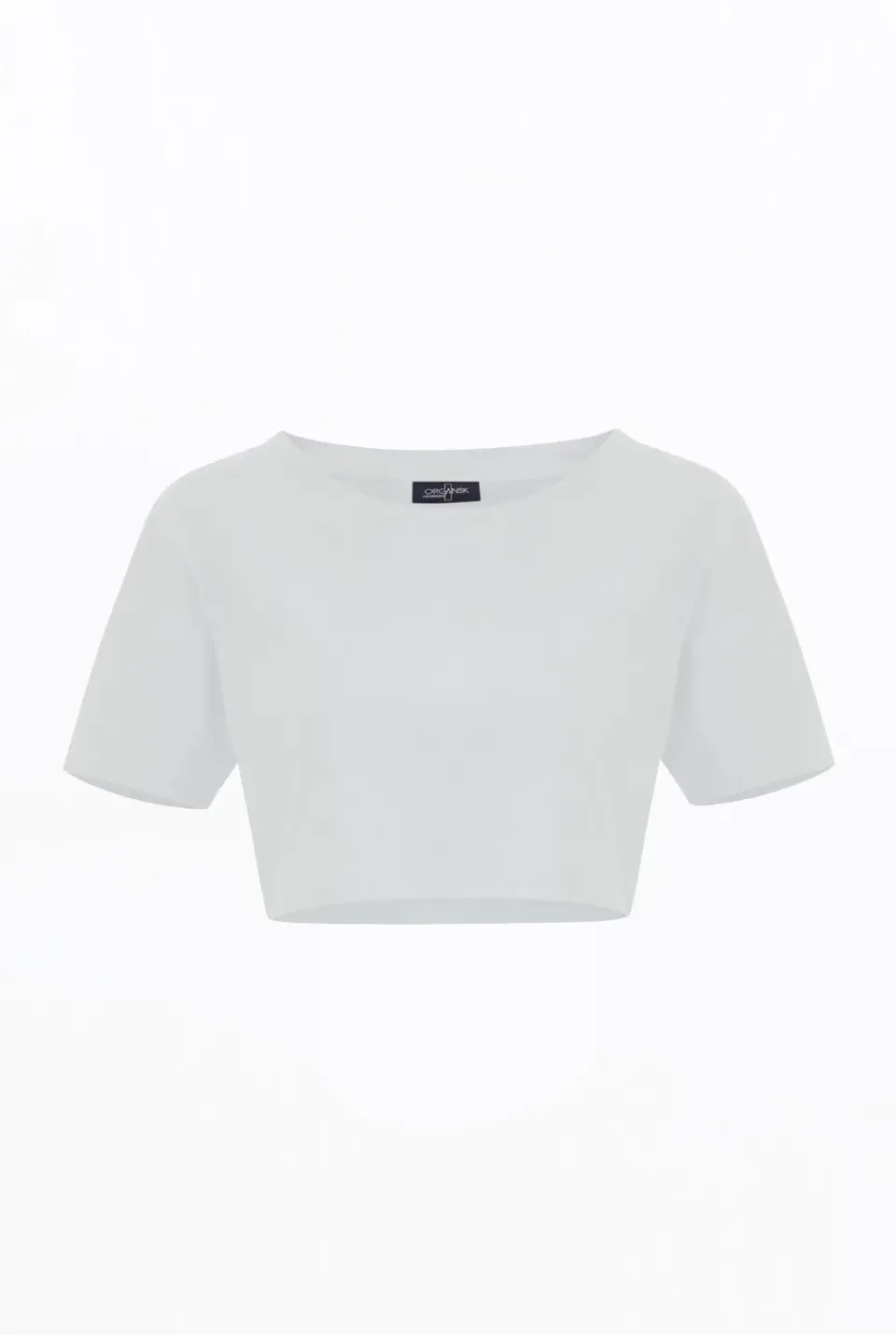 Organsk Organic Crop Top t-shirt hvid bomuld XS-XL