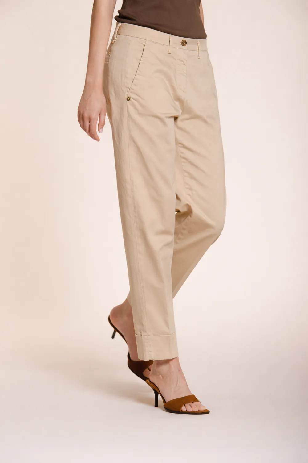 Mason's New York Carrot chinos latte stretch satin