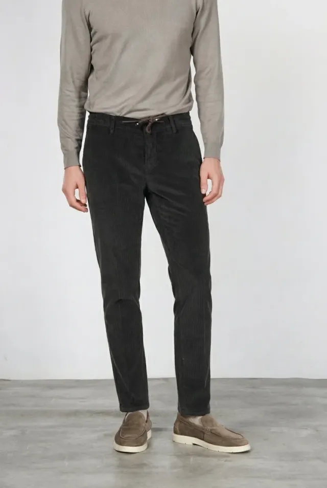 Mason's Milano Jogger chinobukser brun smal fløjl