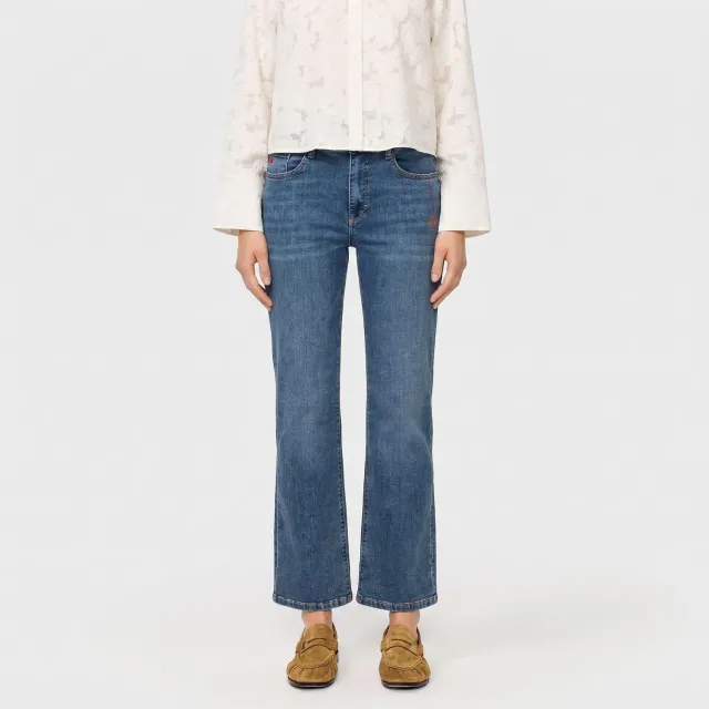 MAC Laura Peace jeans mellemblå flared