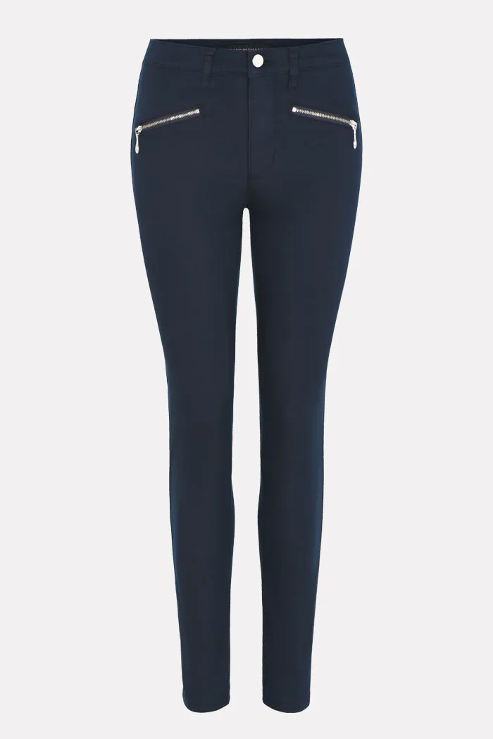 Merrytime Anna Slim bukser marine twill stretch
