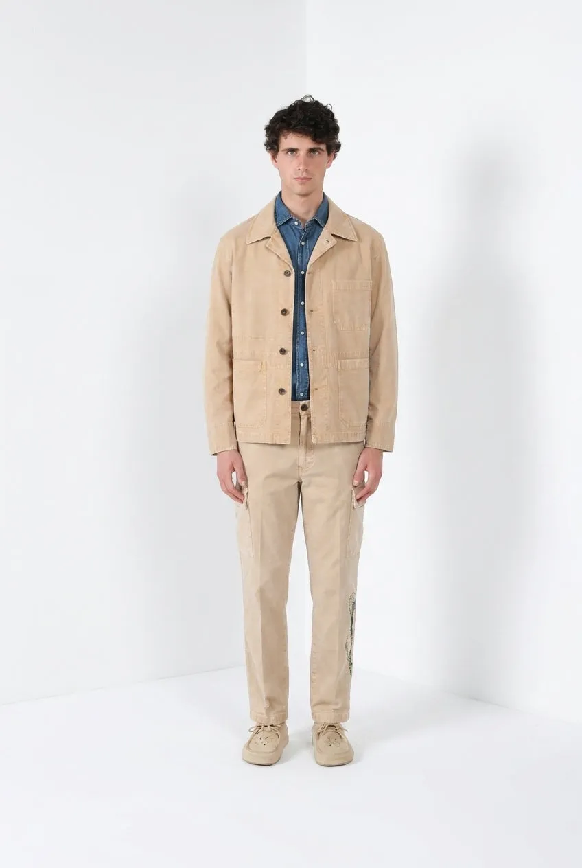 Mason's Detroit M74 overshirt kaki slub