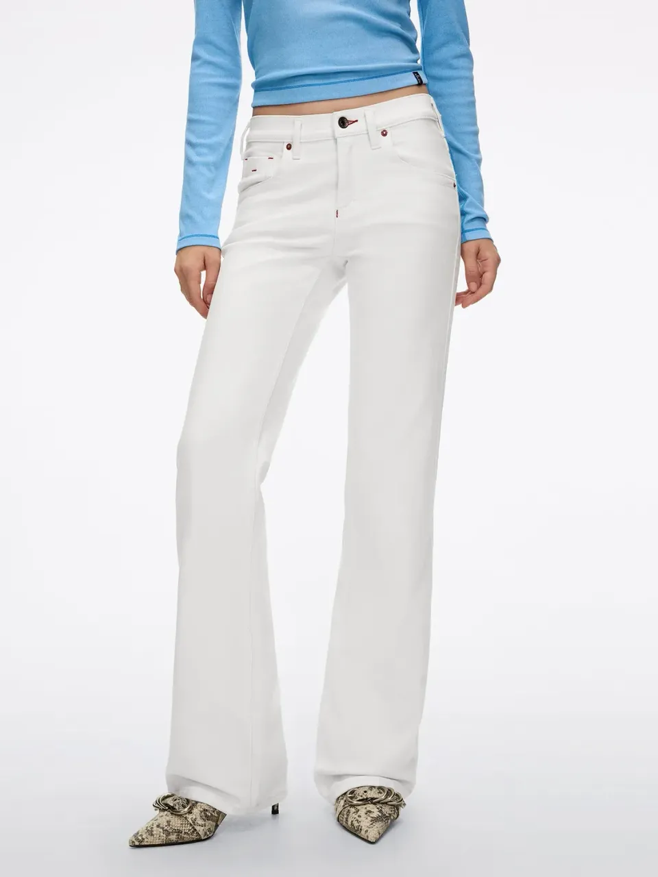 Miss Sixty Tommy flare jeans hvid cashmere