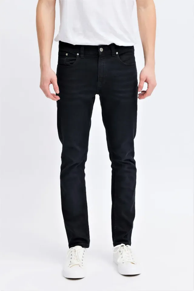Organsk Atmosphere Midnight Blues slim jeans sort stretch