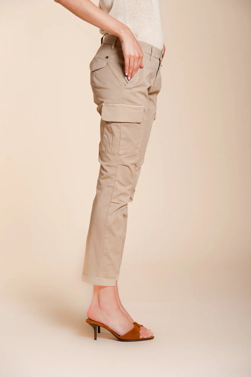 Mason's Chile City cargo mellembeige slim gabardine
