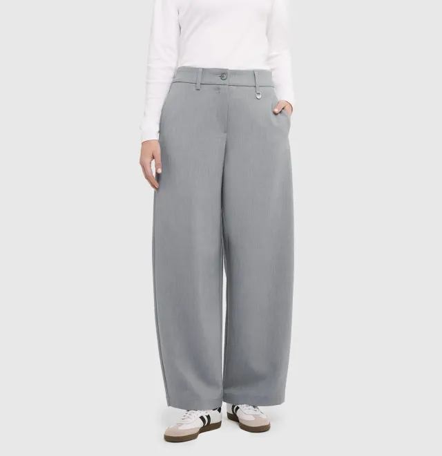 MAC Jeans Bailey barrel bukser grå flannel