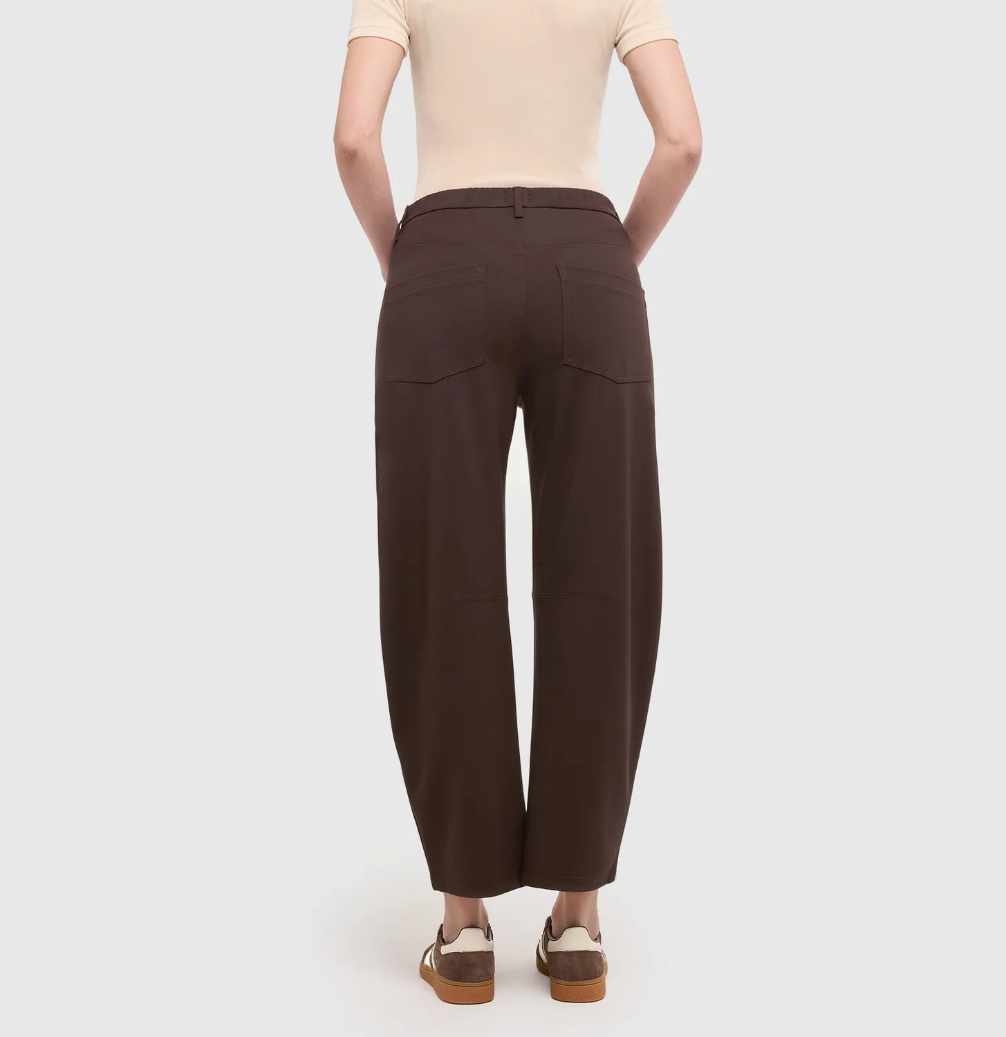 MAC Baggy Smart jerseybukser brun loose fit
