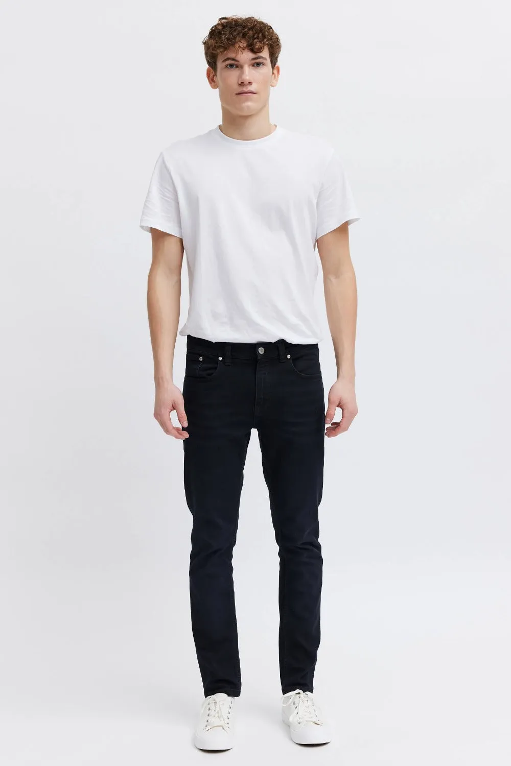 Organsk Atmosphere Midnight Blues slim jeans mørk