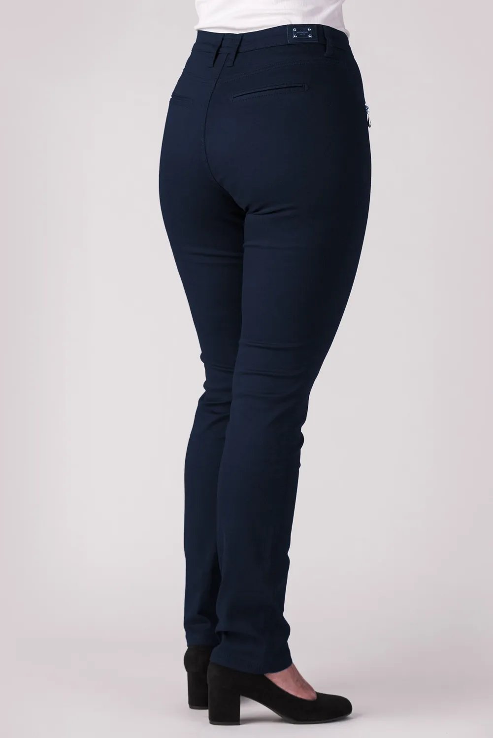 Merrytime Anna Slim bukser marine twill stretch