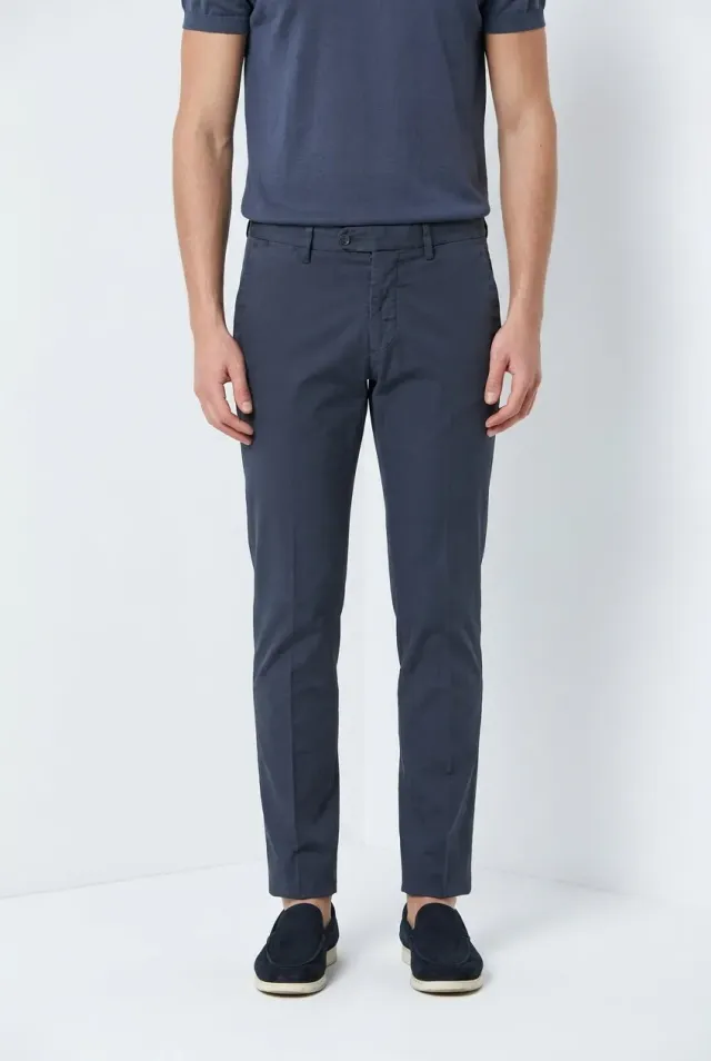 Mason's Torino City Icon Flex chinos lyseblå slim hør