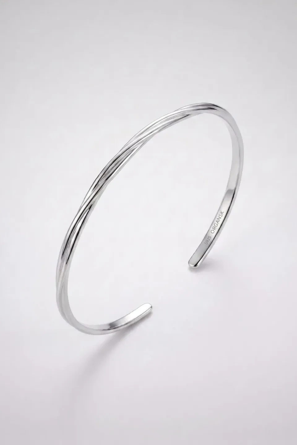 Organsk Essence Bangle armring sølv snoet