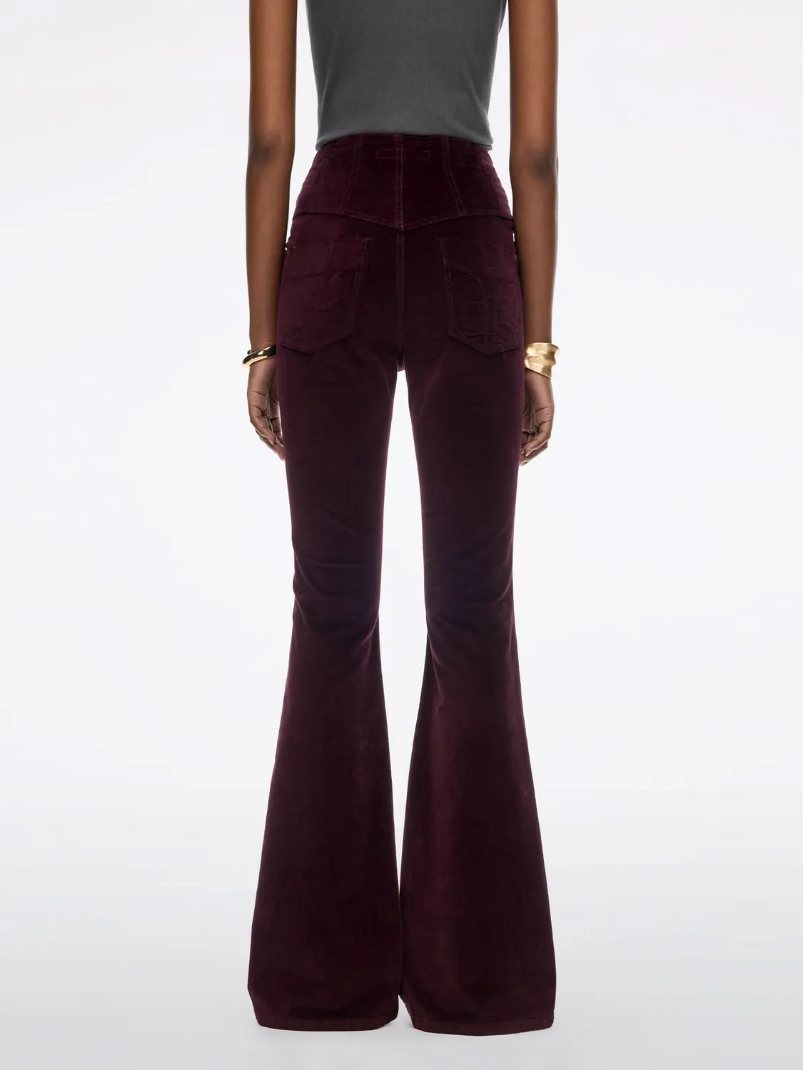 Miss Sixty Glenda Plus 5 flare jeans mørkerød stretch