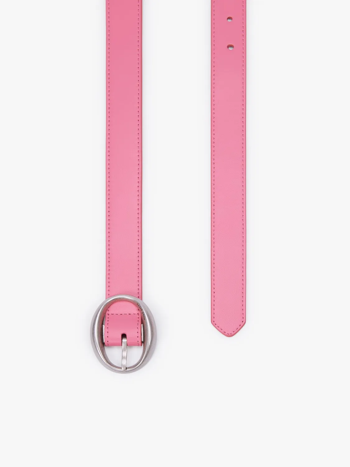 Miss Sixty læderbælte peach blossom rund spænde ægte læder