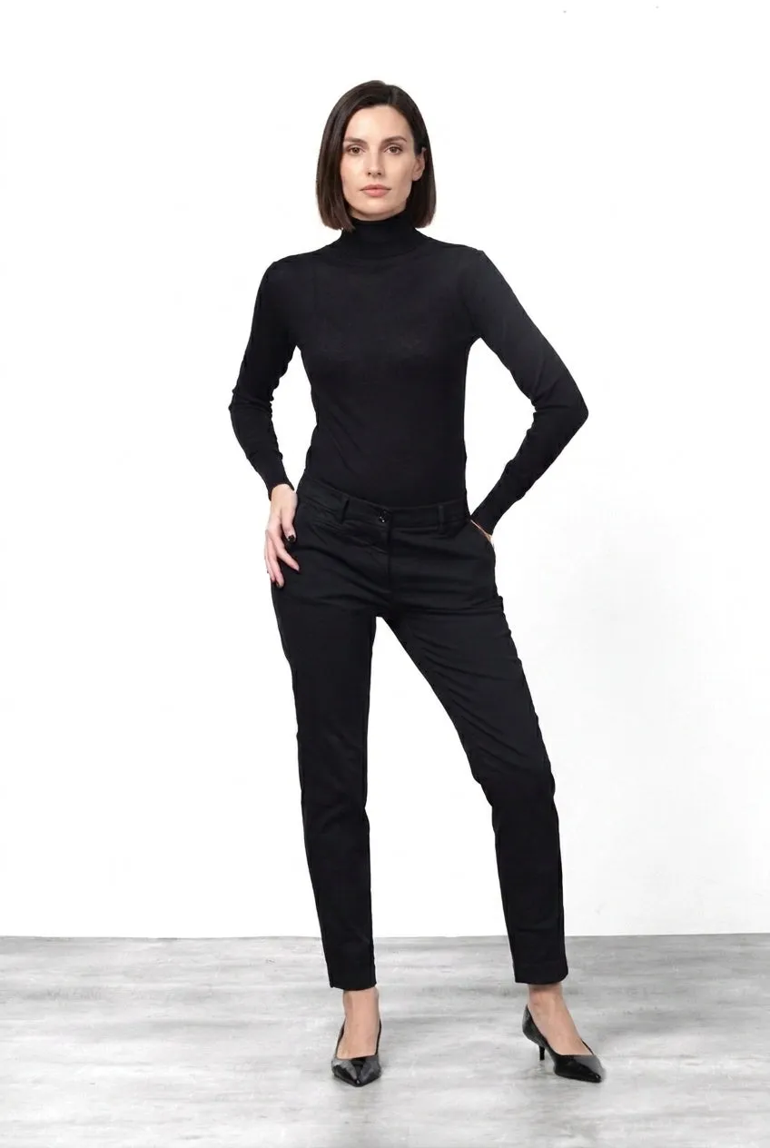 Mason's New York Slim chinobukser sort satin stretch