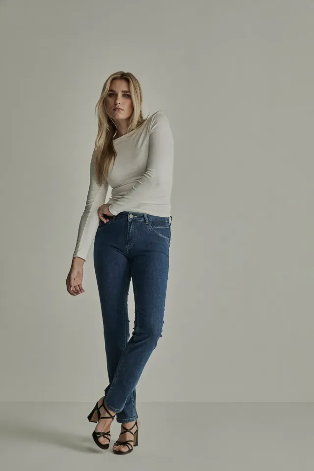 Para Mi Jeans Angie jeans Medium Blue høj talje slim
